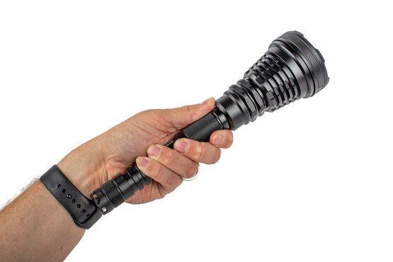 The Nitecore MH40GTR rechargeable flash light features a rotating bezel to change lighting modes